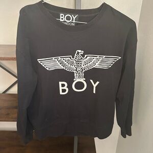 BOY LONDON  Black Sleek Logo Sweatshirt Size M